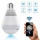 SPY rejtett mini biztonsági IP kamera 360 ° -os panoráma 1080P Wifi vezeték nélküli villanykörte