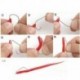 2/0 (4.3 * 1.9cm) Rengeteg 20db acél széles féreghorog akasztóhúzó horgos kampók a puha csípő csalik számára