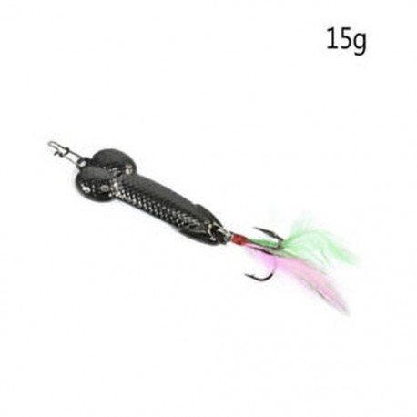 Gun Black 15g Penis Fishing Lure Bass Funny Tackle Hook Dick Spinner Spike Pike 15g-36g Hot