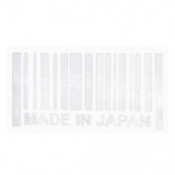 fehér MADE IN JAPAN SUV autós matrica JDM DRIFT Slammed vonalkód fényvisszaverő vinil matrica