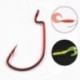 2 * (3,3 * 1,5 cm) 20db acél széles féreghorog akasztóhúzó horgos kampók a puha csípős csalik számára