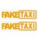 2db öntapadós autós matrica - FAKE TAXI felirattal