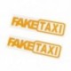 2db öntapadós autós matrica - FAKE TAXI felirattal