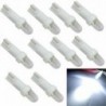 10PCS T5 LED fehér autó ékdarab DASH mérőműszer LED villanykörte 12V