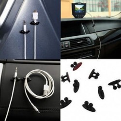 8Pcs autós töltő vonal fejhallgató USB kábel autó klip belső kiegészítők fekete