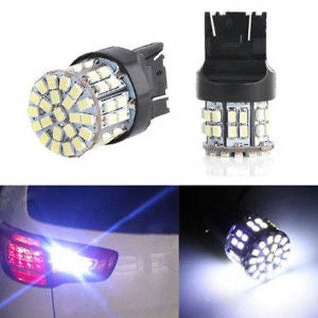 Világos fehér T20 7443 W21 / 5W 1206 50SMD Autós hátsó fordulatszám Braket parkoló lámpa