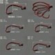2 * (3,3 * 1,5 cm) 20db széles rés féreg horog Jig horgász kampó kampók puha húst csalit eszközök 5 Méretek