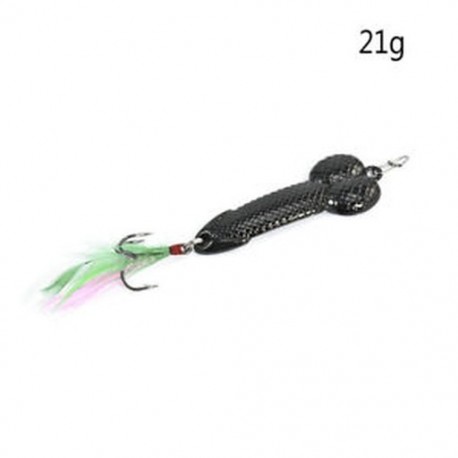 Gun Black 21g Új horgászbotok fogóhorog Dick Spinner kanál csuka csörgő fogantyú 15g-36g