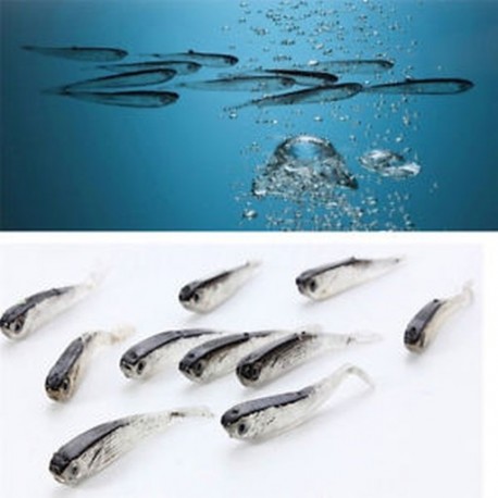 10db Tiddler Bait Fluke hal (... Halászati csalik Bass Crankbaits Horgok Minnow garnélarák béka Fish Baits Tackle Tool