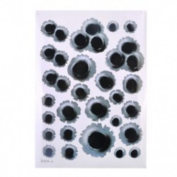 * 4 Vízálló 3D Bullet Holes Autó matrica Scratch Decal Motorkerékpár matricák 21X30CM
