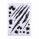 * 4 Vízálló 3D Bullet Holes Autó matrica Scratch Decal Motorkerékpár matricák 21X30CM