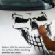 Fekete 3D koponya auto autó lökhárító ablak hood matricák vinil matrica DIY dekoráció fekete fehér