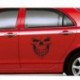 Fekete 3D koponya auto autó lökhárító ablak hood matricák vinil matrica DIY dekoráció fekete fehér