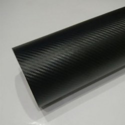 Fekete 3D-s szénszálas matt vinil autós fóliával ellátott tekercsfólia matrica matrica dekor 12 &quot x50&quot
