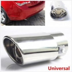 Univerzális autó kerek ezüst rozsdamentes acél kipufogó hátsó hangtompító cső