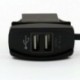 Univerzális 12-24V 3.1A kettős LED USB autós automatikus tápegység töltő csatlakozóaljzat