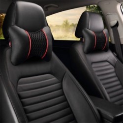 2Pcs PU bőr autós ülés fej nyak pihenő párna Pad fejtámla párna minden autó