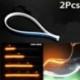 60 cm-es ultra vékony autó puha cső LED-csík nappali futófény Jelzőlámpa