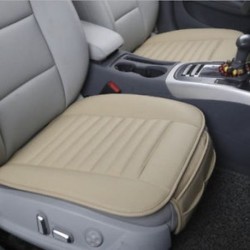 Bézs Univerzális 3D autós üléshuzat Légáteresztő PU bőrpárna matrac az automatikus székpárnára