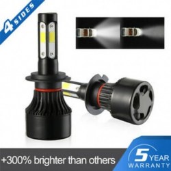 2PCS 4 oldalas H7 1700W 255000LM COB LED fényszóró izzó átalakító ködlámpa HID