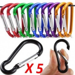 5X-es alumínium karabiner D-gyűrű kulcstartó csipesz karabiner karikagyűrű Hot