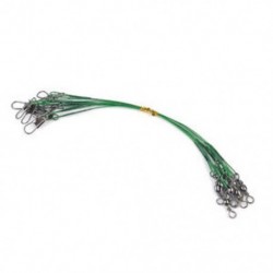 20Pcs 15cm 20PCS kártya gördülő forgásbiztonsági rögzítő horgászbotok Hook Traces Steel Wires