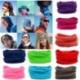 Fekete Cső sál Bandana fej arc maszk nyak Gaiter Snood fejfedők Beanie szilárd színek