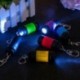 Lila 1PC újratölthető USB LED-es zseblámpa zseblámpa könnyű lámpa zseb kulcstartó gyűrű