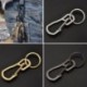 Ezüst Rozsdamentes acél mászó karabiner kulcstartó csipesz horog csat kulcstartó kültéri