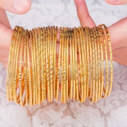 1 db luxus Dubai Arany színű női 2mm vékony karkötő divatos ékszer ajándék kiegészítő