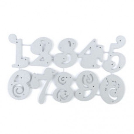 * 13 10 Szám (12 * 6,8 cm) DIY Metal 3D vágószerszámok Stencil Scrapbook Album papírkártya Dombornyomó kézműves