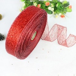 Piros 200 * 5CM színes szalag csipke karácsonyi karácsonyi fa dekoráció esküvői fél dísz