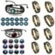 * 3 Kos 12 Csillagképek Horoszkóp Unisex Pár Bőr Bangle karkötő