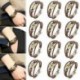 * 3 Kos 12 Csillagképek Horoszkóp Unisex Pár Bőr Bangle karkötő