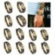 * 3 Kos 12 Csillagképek Horoszkóp Unisex Pár Bőr Bangle karkötő