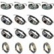 * 3 Kos 12 Csillagképek Horoszkóp Unisex Pár Bőr Bangle karkötő