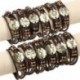 * 3 Kos 12 Csillagképek Horoszkóp Unisex Pár Bőr Bangle karkötő