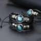 * 3 Kos 12 Csillagképek Horoszkóp Unisex Pár Bőr Bangle karkötő