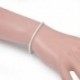 Unisex 925 ezüst 3mm karkötő kígyó egyszerű lánc férfiak női divat ékszerek