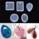 5Pcs / Set Mini (kb. 2,5-3cm) Szilikon tiszta négyzet alakú penész polimer agyag gyanta kézműves ékszer készítés