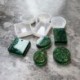 5Pcs / Set Mini (kb. 2,5-3cm) Szilikon tiszta négyzet alakú penész polimer agyag gyanta kézműves ékszer készítés