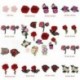 8PCS Donuts Gyümölcskészlet DIY hímzett vas varrni a javítás ruhák szövet matrica jelvény ruhák applique