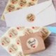 60db Kézzel készített Aranyos boríték tömítések Papír matricák címke 60-120db &quot Köszönöm&quot  esküvői