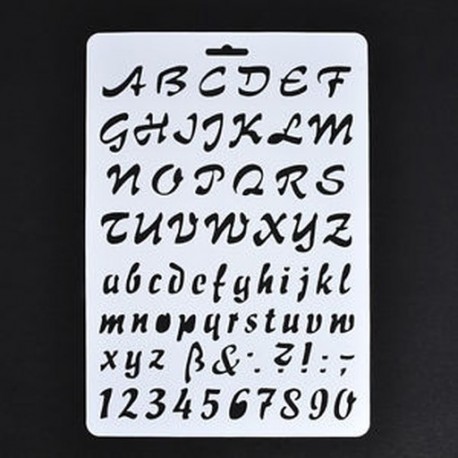 3 * Festés Scrapbooking papírkártyák Craft Letter ábécé száma Layering Stencils