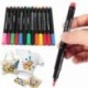 Fekete 8Colors Permanent Fabric Paint Marker póló toll ruházat cipőkhez DIY Graffiti