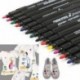 Fekete 8Colors Permanent Fabric Paint Marker póló toll ruházat cipőkhez DIY Graffiti