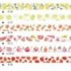 15mm x 7m-es Gránátalma mintás Washi dekor szalag - dekoratív öntapadós szalag