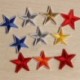 Arany 10Pcs / Set Star hímzés varrni vasalat a javítás jelvény ruhák Applique táska szövet