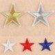 Arany 10Pcs / Set Star hímzés varrni vasalat a javítás jelvény ruhák Applique táska szövet