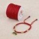 Sötétbarna Nylon Cord Thread 0.8mm kínai csomó Macrame Rattail karkötő fonott string 45M